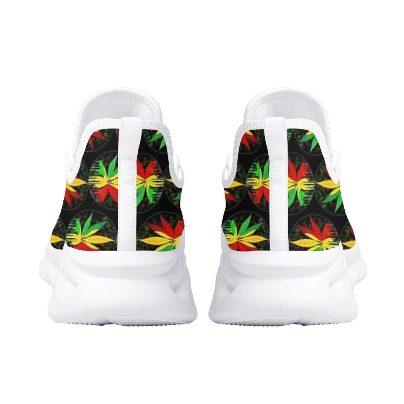 Belidome Rainbow Weed Leaves Womens Running Shoes Casual Athletic Snealers Non Slip Womens Walking  Tennis Shoes Zapatos Mujer