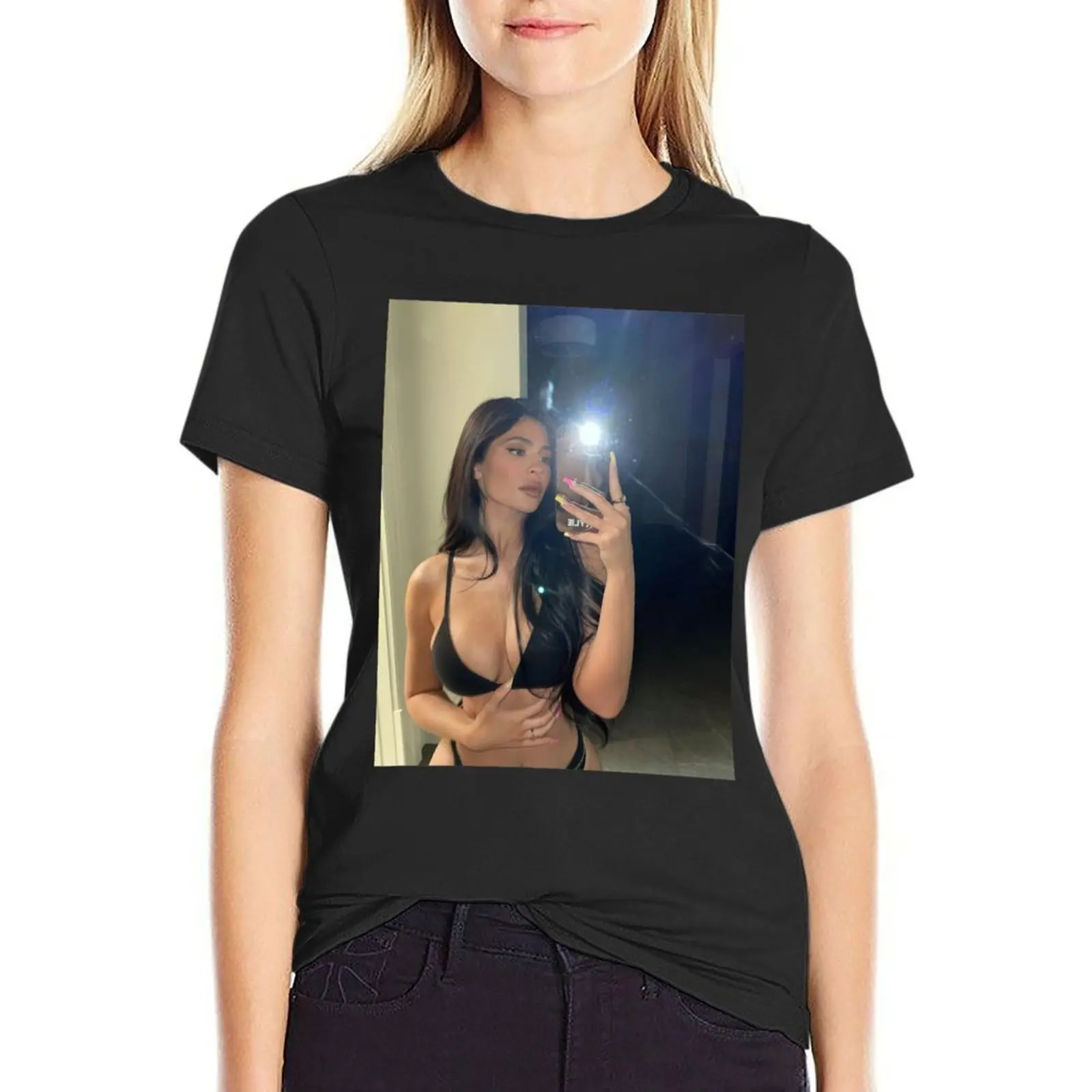 

kylie jenner T-Shirt aesthetic clothes quick-drying blacks luxury designer clothing Women
