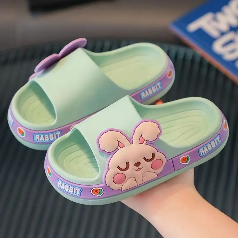 2024 Nieuwe Zomer Kinderen Één Woord Cartoon Slippers Jongens Meisjes Zachte Zool Antislip Thuis Slipper Outdoor Slipper Badkamer Slipper