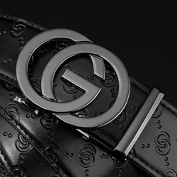 2024 High Quality New 3.4cm Women Belt Luxury Automatic Buckle Leather Strap for Men Belt Designers Brand Male Belt for jeans