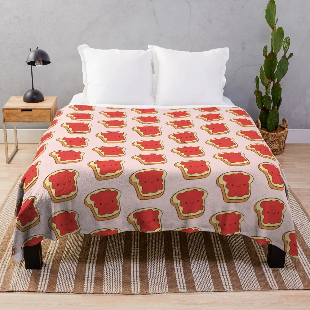 

Kawaii Jam Sandwich Throw Blanket