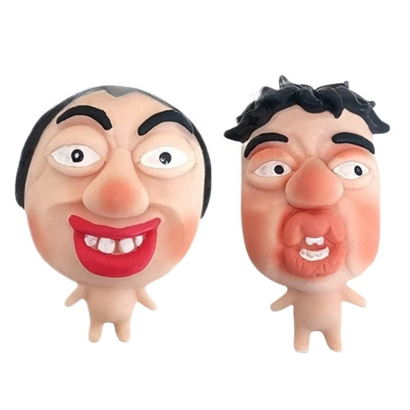 Jouet à presser le visage moche et amusant, personnage d'expression de pétrissage, Fidget, jouet de farces de boutons faits maison, cadeau mignon à rebond lent
