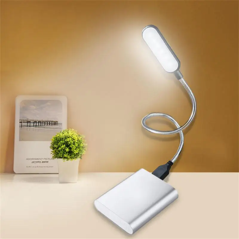 Portatile USB LED Mini Book Light luce di lettura flessibile 6LED lampada lampada USB per Power Bank Laptop Notebook PC Computer