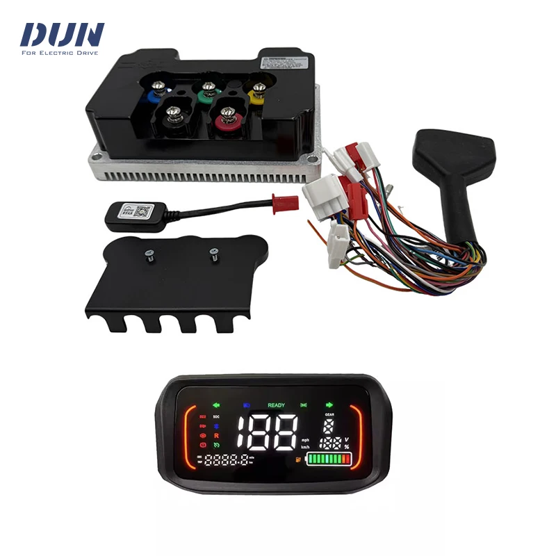 Nanjing Fardriver ND72340 48V-72V DC 120A Phase 340A Hall BLDC Motor Controller Motherboard with N7 N1S Display Speedometer