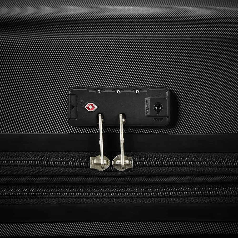 Walizka twarda rozkładana w kolorze czarnym bas, duża, na kółkach