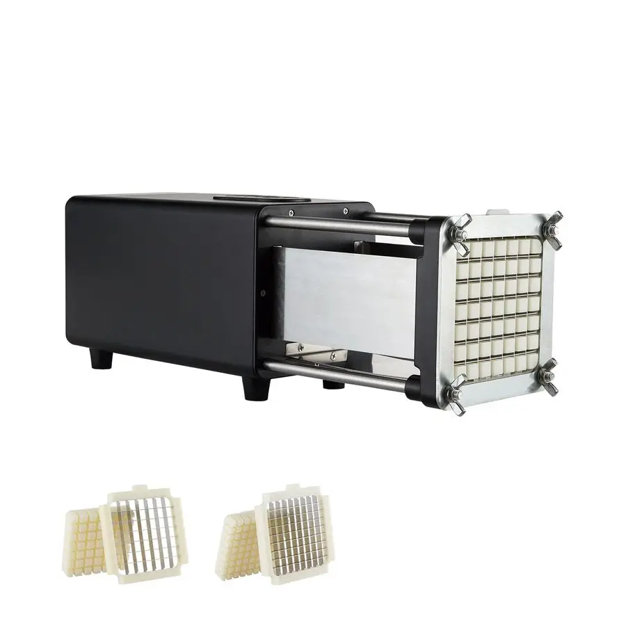 

Electric French Fry Cutter, Potato Slicer with 1 2Inch and 3 8Inch Stainless Steel Blades, Potato Cutter Chopper w Antislip Fee