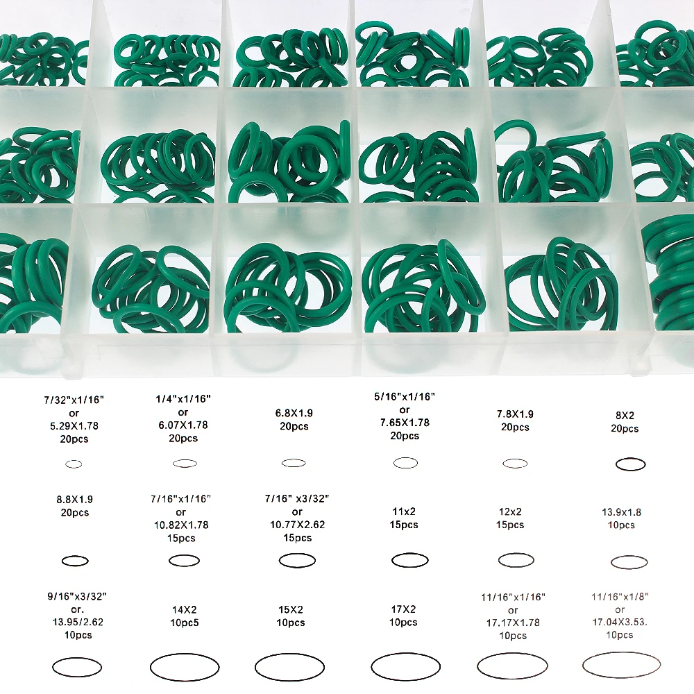 270PCS Sealing Ring Repair Box O-Ring Nitrile Rubber Ring Gaskets High Pressure and High Temperature Resistant Rubber Ring