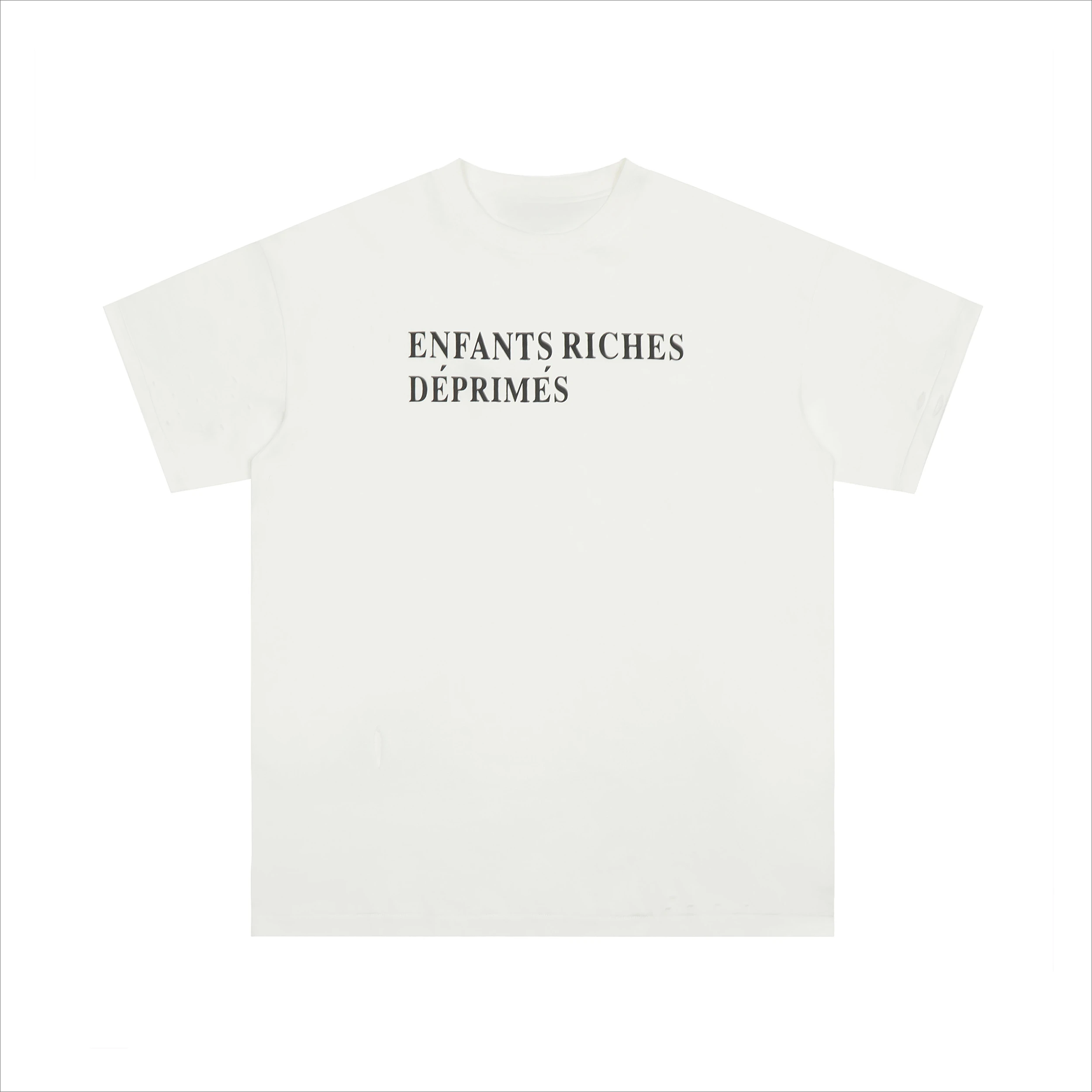 

2025 Melancholy Rich Second Generation American Cotton Printed Short Sleeve Men and Women of The Same High Quality