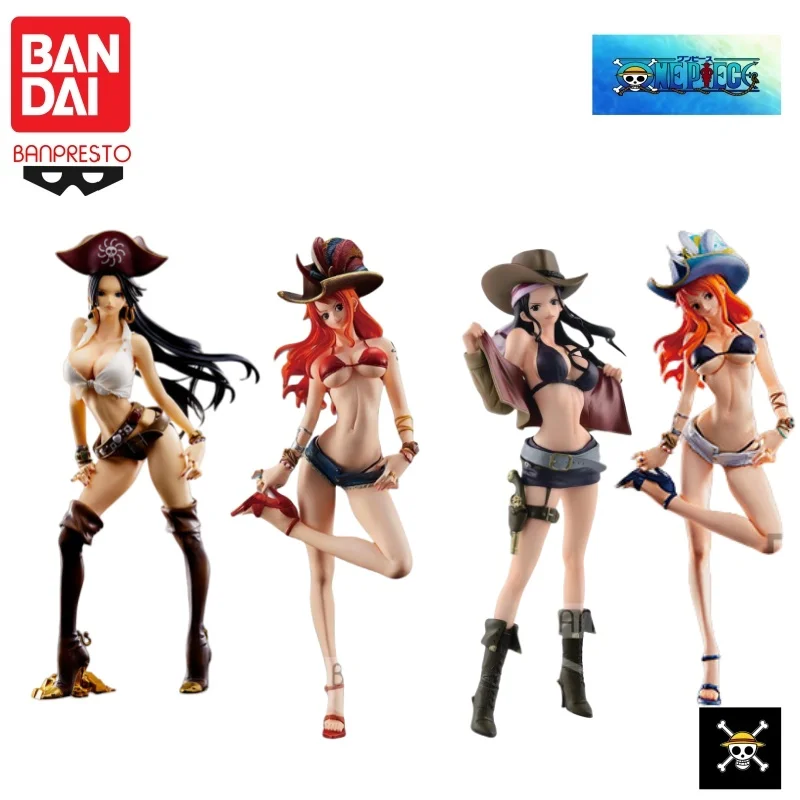 

Оригинальная коллекционная фигурка Bandai Banpresto 100% ONE PIECE: Нами, Боа Хэнкок, Нико Робин (серия Flag Diamond), абсолютно новая, в коробке.