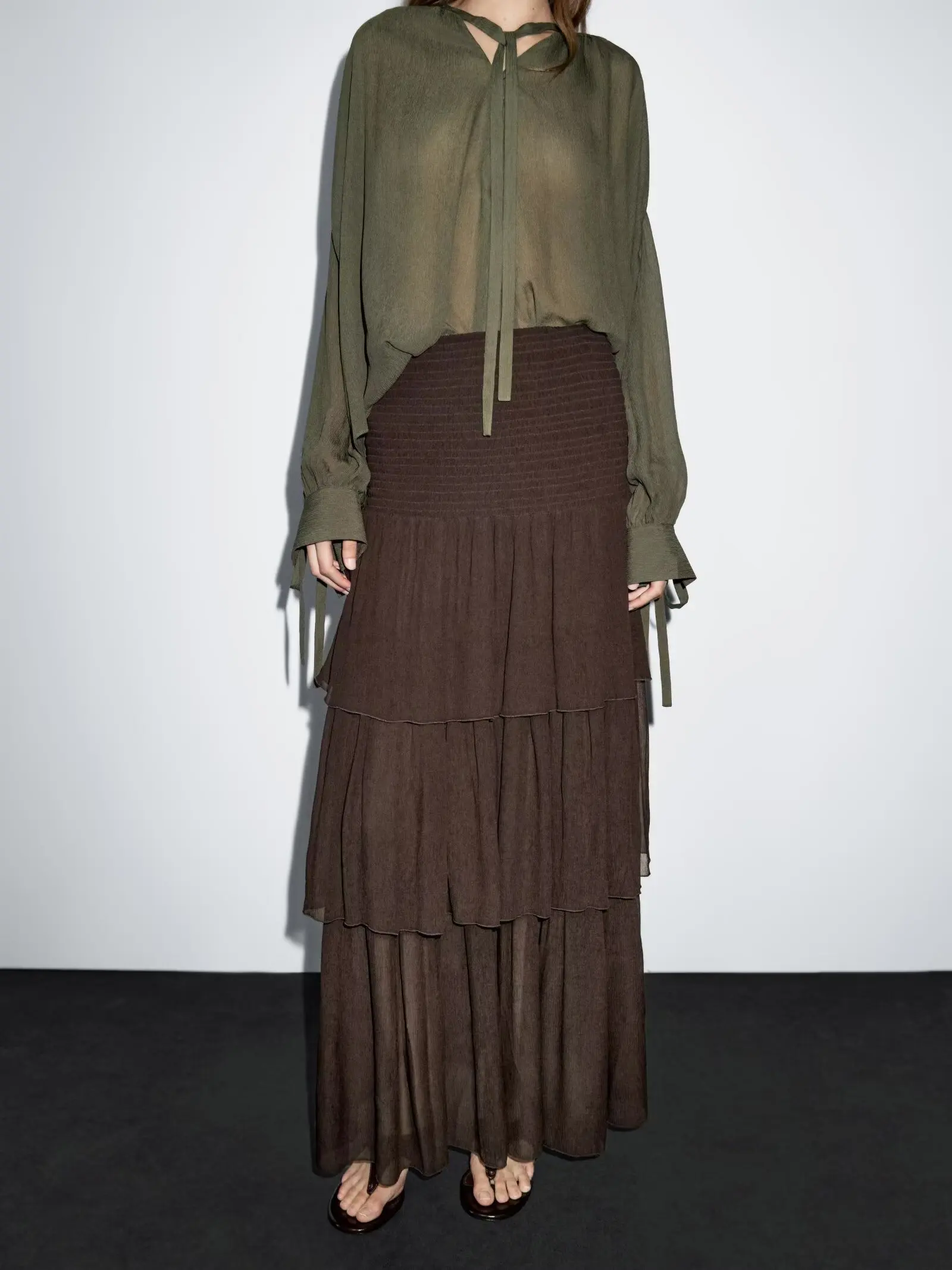 

BB6694 2025 summer new women's clothing European and American style elegant temperament fashionable versatile skirt 5237504