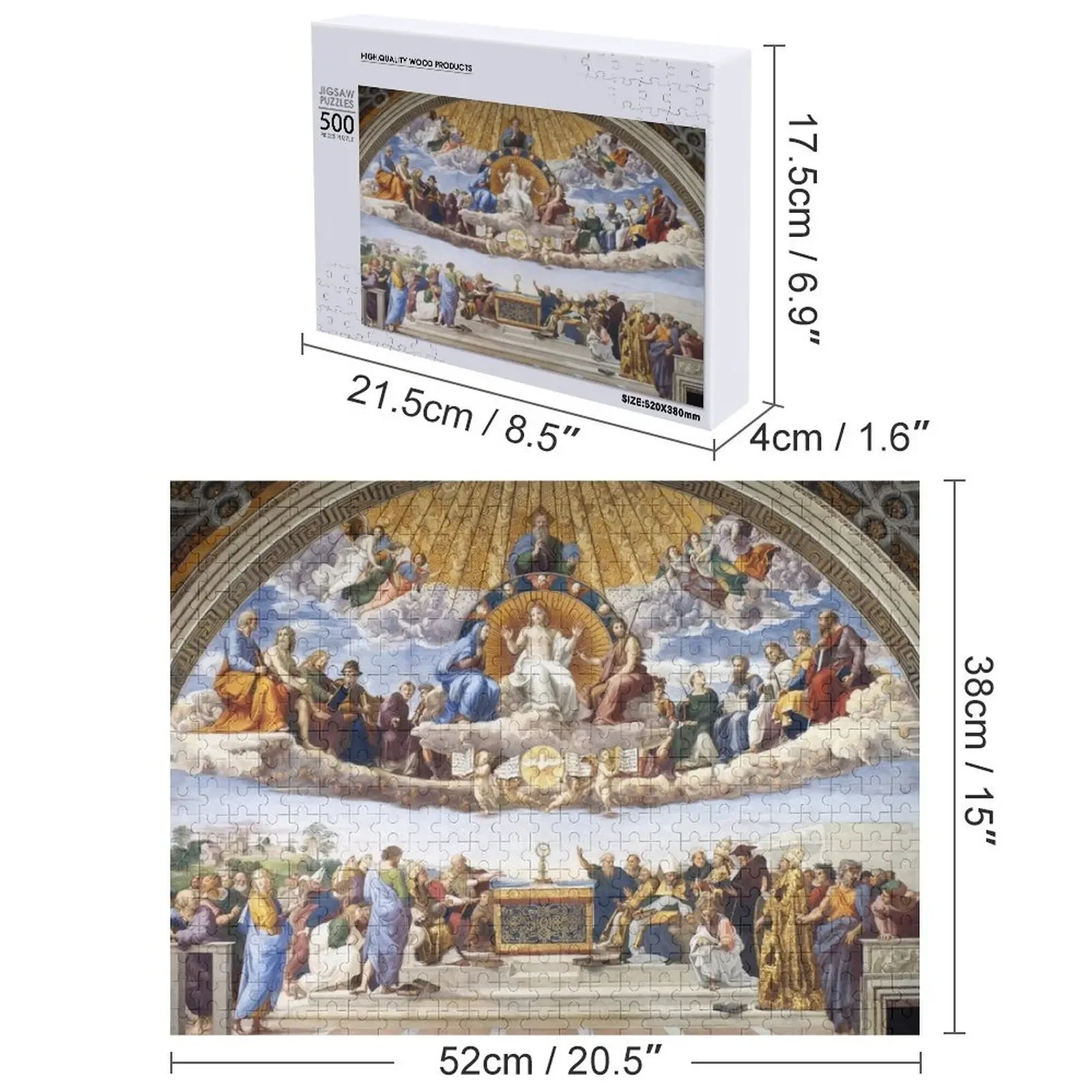 Disputation of the Holy Sacrament Jigsaw Puzzle Custom Child Children Game Children Wood Name Puzzle