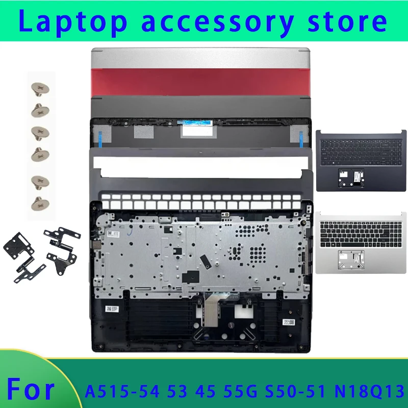 

New Suitable for Aspire 3 A515-54 N18Q13 A515-54G A515-55 A515-55G laptop LCD screen top cover screen frame palm rest hinge