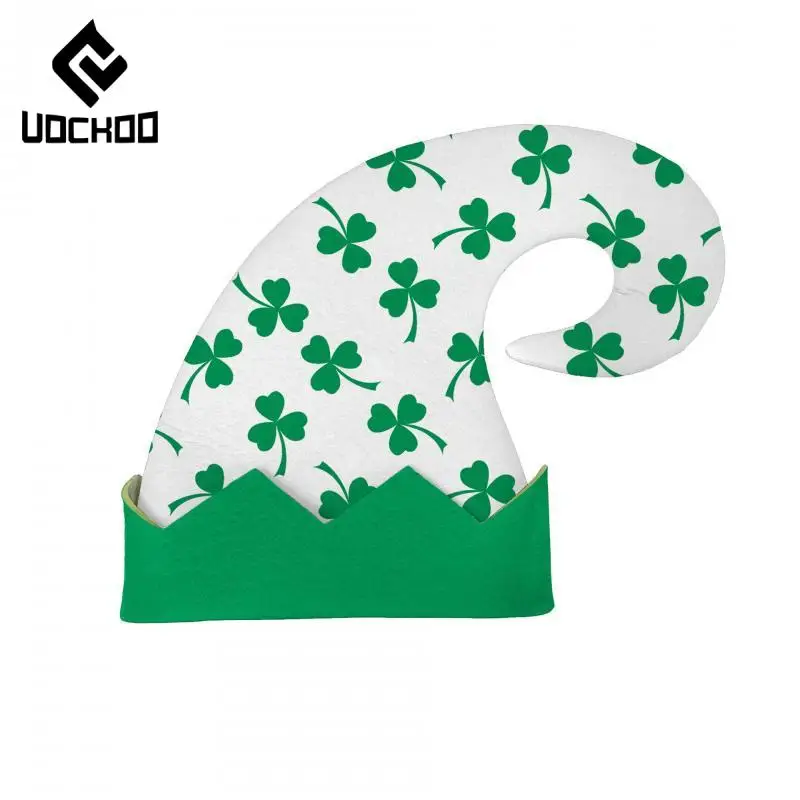 Lucky Clover Print Hat St. Patrick's Day Hats Costume Props Green Street Elf Cap Digital Print Show Topper Unisex Accessories