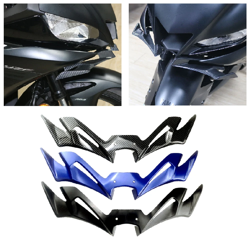 

Fits for Yamaha YZF R3 R25 ABS YZFR3 YZF-R3 2019-2024 Motorcycle Front Beak Nose Extension Plate Aerodynamic Downforce Spoiler