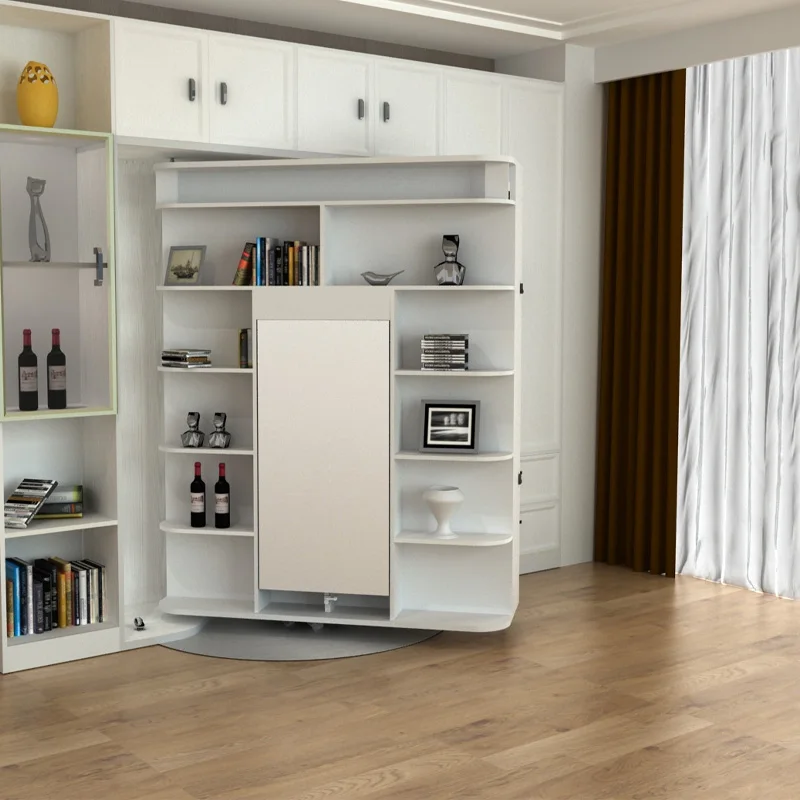 FBB Multipurpose Space-Saving Revolving Silence Vertical Murphy Bed Folding Swivel Rotate Hidden Wall Bed Mechanism Desk Table
