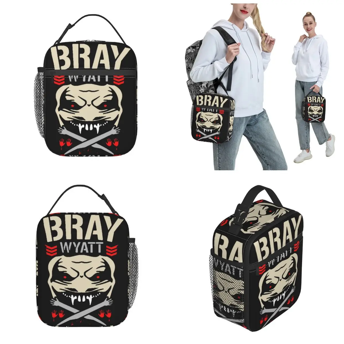 Bray Wyatt Let Me In Thermal Insulated Lunch Bag for Travel Portable Food Bag Men Women Cooler Thermal Lunch Boxes