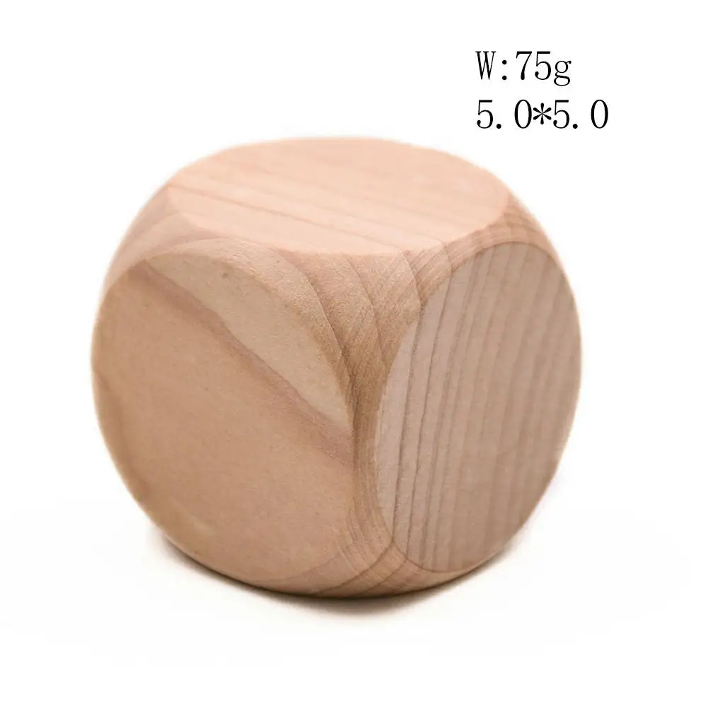 30- 60mm Blank Dice Leisure Toy Wooden Board Game Dice Wooden Dice Mahjong Game Family Entertainment Game Decoration Accessory