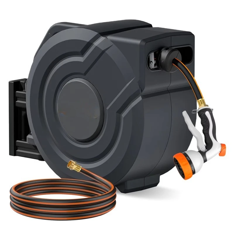 

1/2 30M Automatic Retractable Garden Hose Pipe Reel Metal Reel Garden Hose Industrial Water Hose Reels