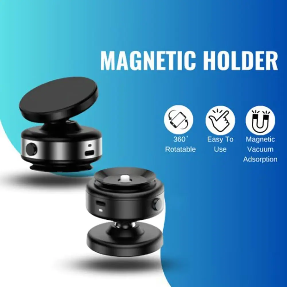 360 Rotatable Car Magnetic Phone Holder, Car Electric Suction Cup Vacuum Magnetic Phone Holder for IPhone Samsung Xiaomi