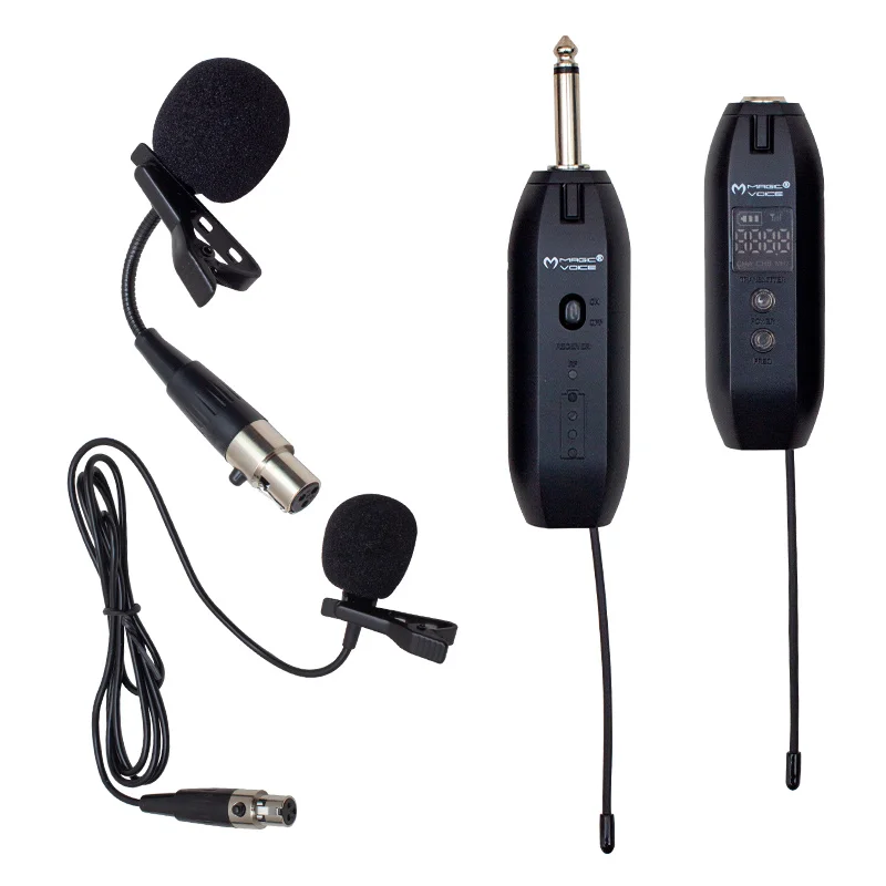 MAGICVOICE MV-19589 UHF MINI COLLAR-DAIS WIRELESS INSTRUMENT MICROPHONE (MİC XRL Lİ)