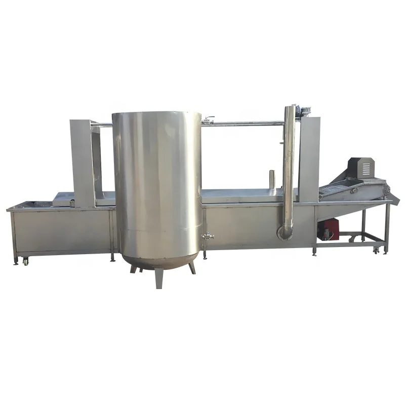 Price of industrial automatic continuous conveyor belt crayfish frying machine electric deep fryer frying machine