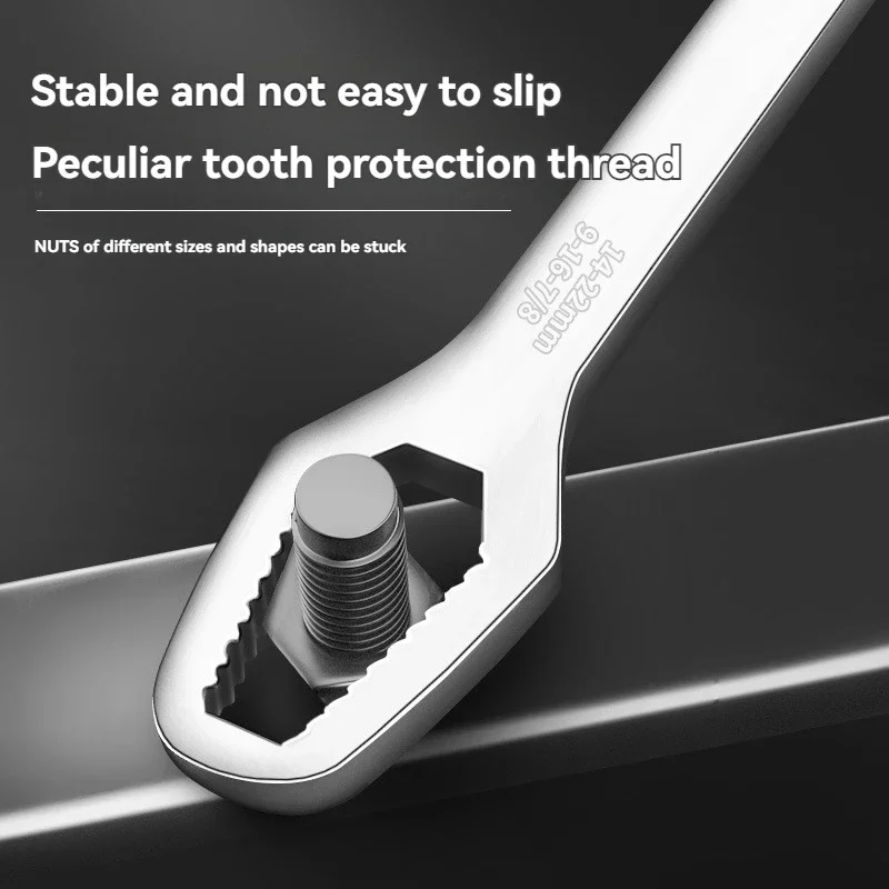 3-17mm Universal Torx Wrench Self-tightening Adjustable Glasses Wrench Board Double-head Torx Spanner Hand Tools for Factory view 5