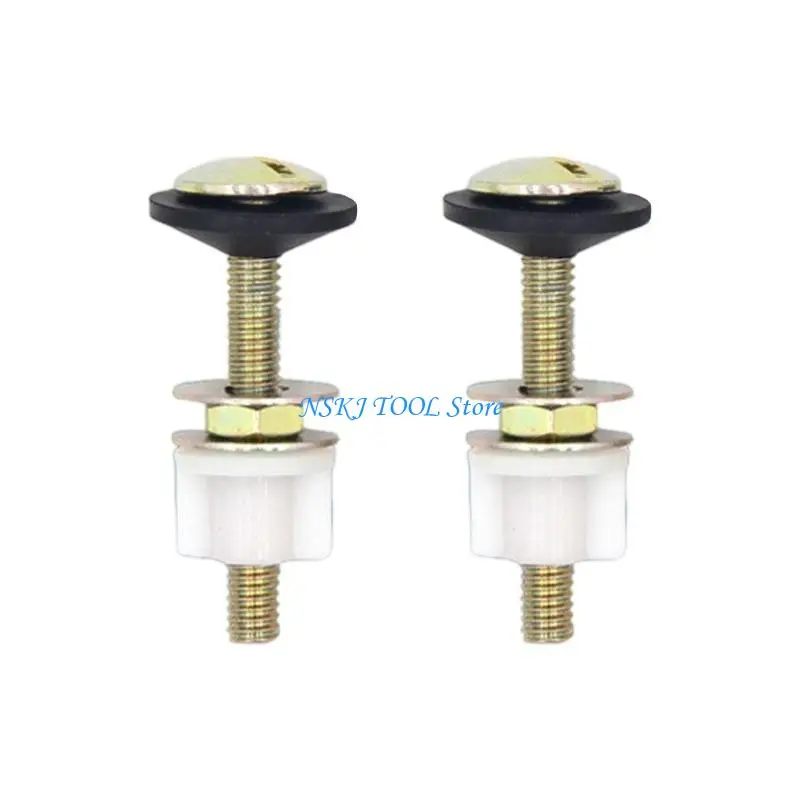 L8RC Strong Toilet Fastener Set Bolts Seals Washers Easy Assembly for House