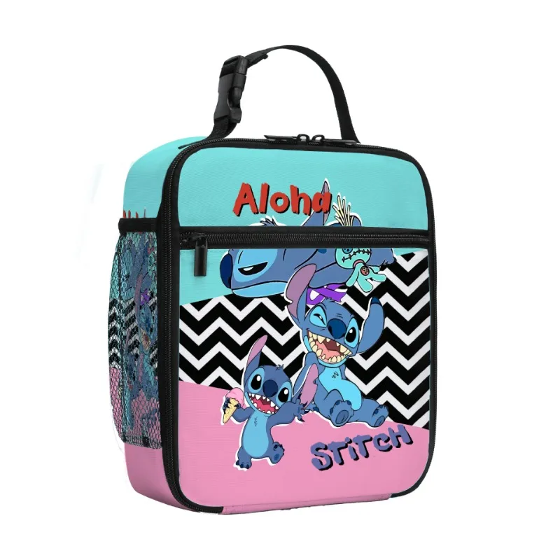 Disney Lilo e Ponto Lunch Bag, Figura Anime, Sacos Isolados Lunch Box, Saco de Piquenique Portátil, Desenhos Animados Do Estudante, Bolsa Kawaii