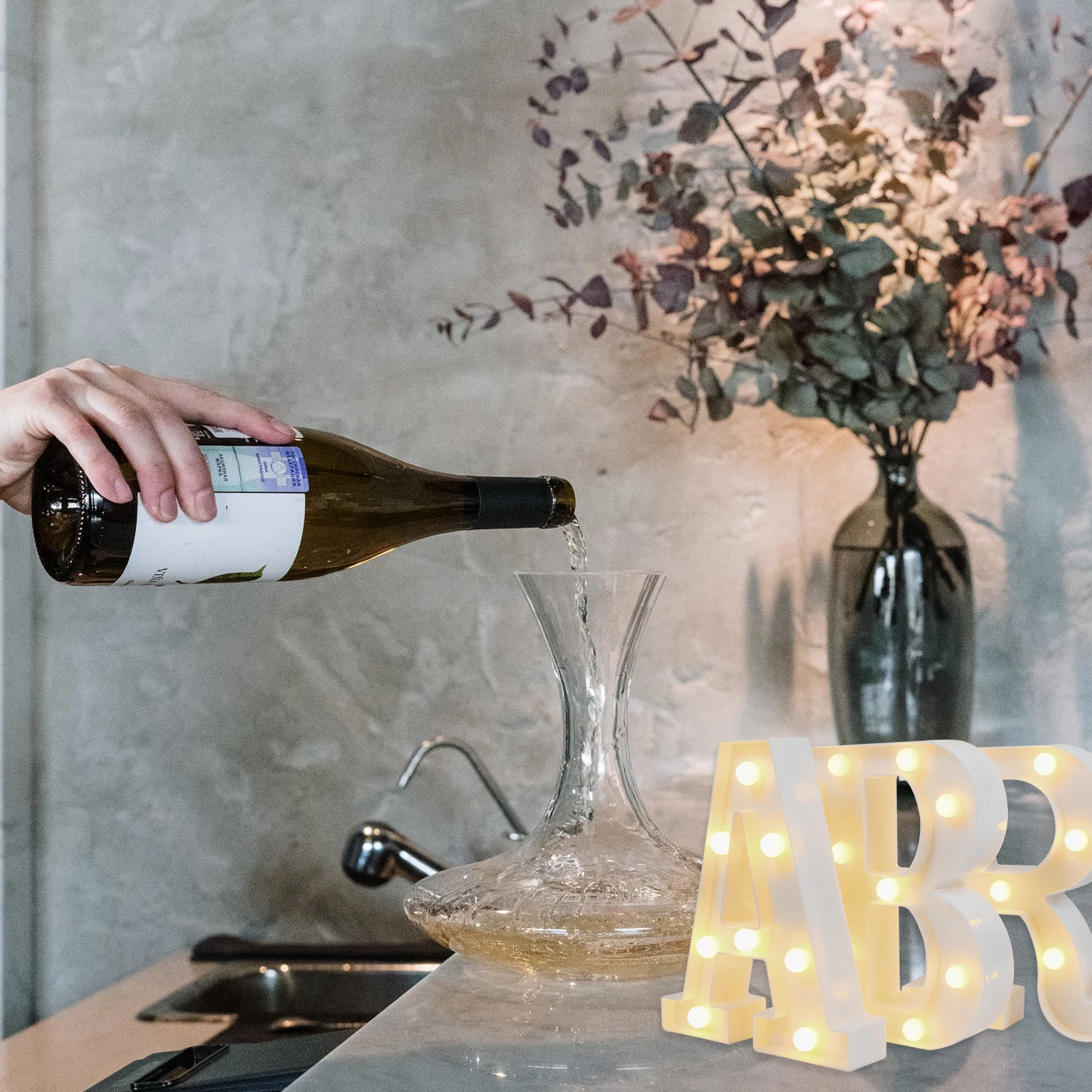 

3 Pcs LED Letter Light Warm White Strip Lamp Decorative Party Supply Bar Atmosphere Lighting Unique Design Premium Material