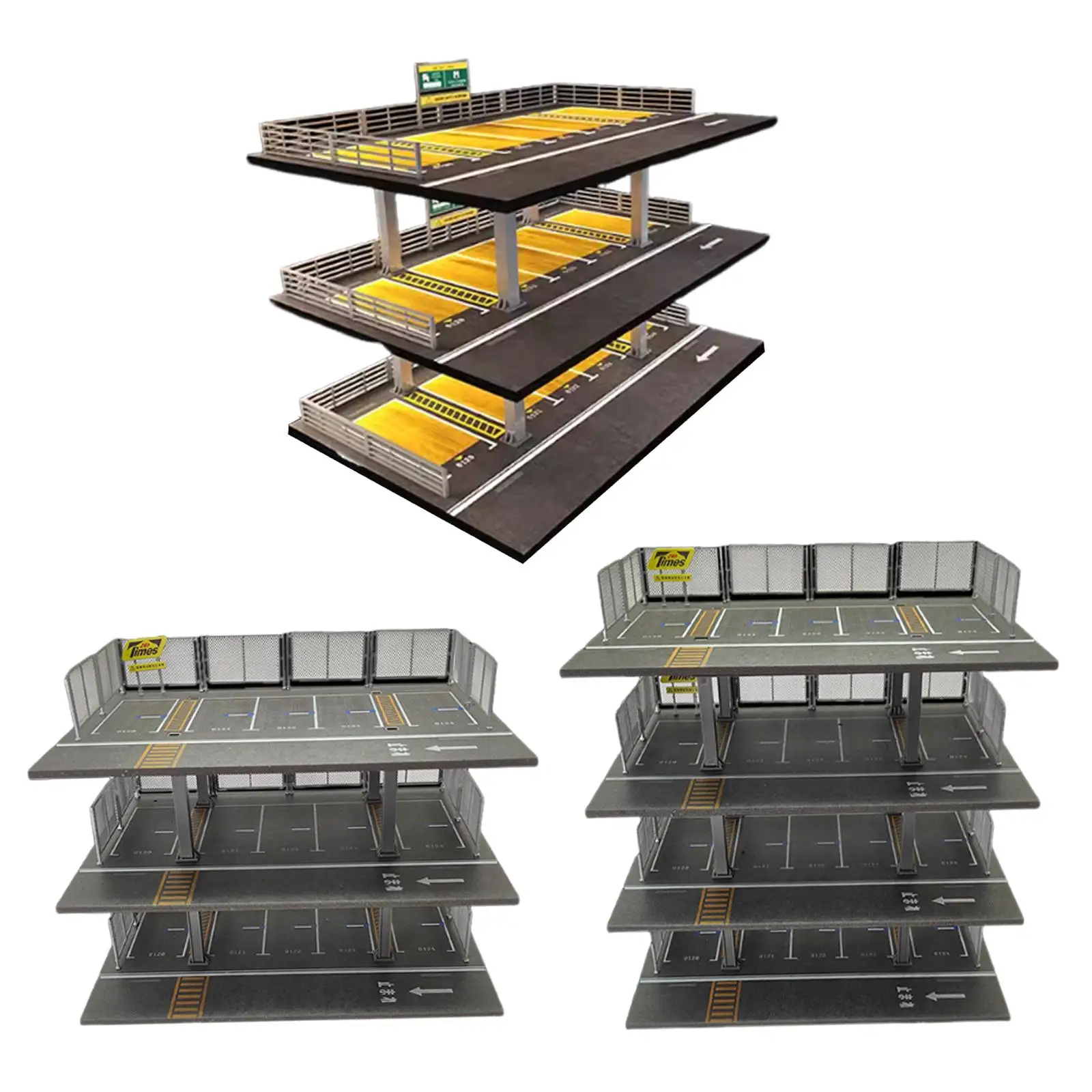 1/64 Diecast Model Auto Organizer Desktop Decor Layout Achtergrond Parkeerplaats Vitrine voor Pop Model Verzamelaars Speelgoedauto's