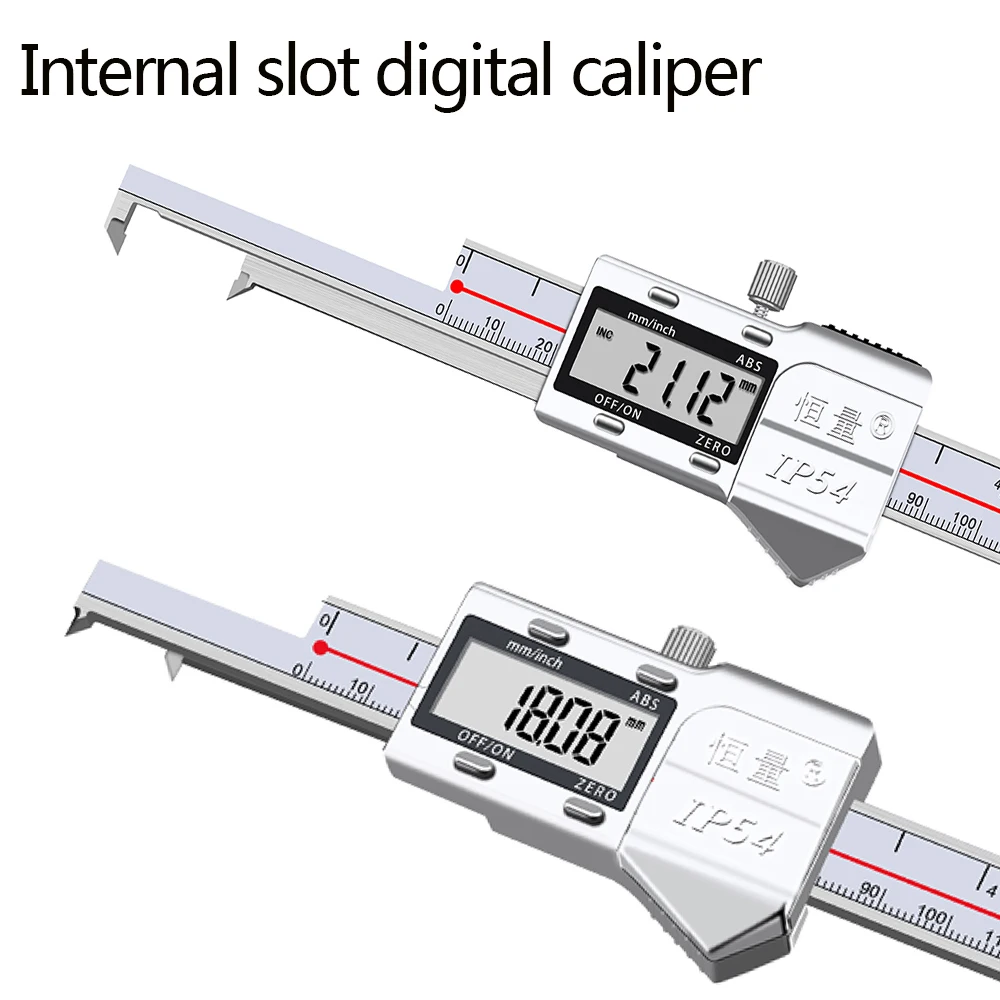 

Boutique Inner Slot Width Digital Caliper Inner Slot Distance Card Slot Electronic Inner Slot Ruler 150/200/300 Precision 0.01