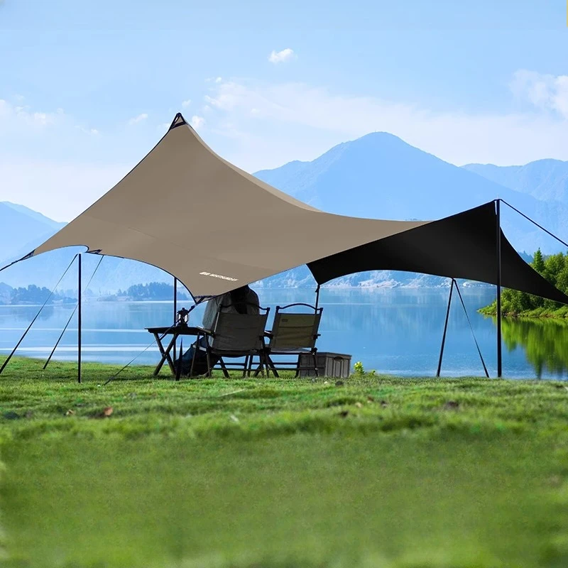 

Canopy Outdoor Large Vinyl Camping Tent Camping Picnic Awning Rain Protection Sun Protection Full Set of Equipment