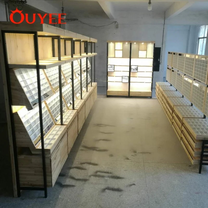 Customized-Wooden Hot Sale  Design Sunglasses Display Store  Fixtures Wall Optical Furniture