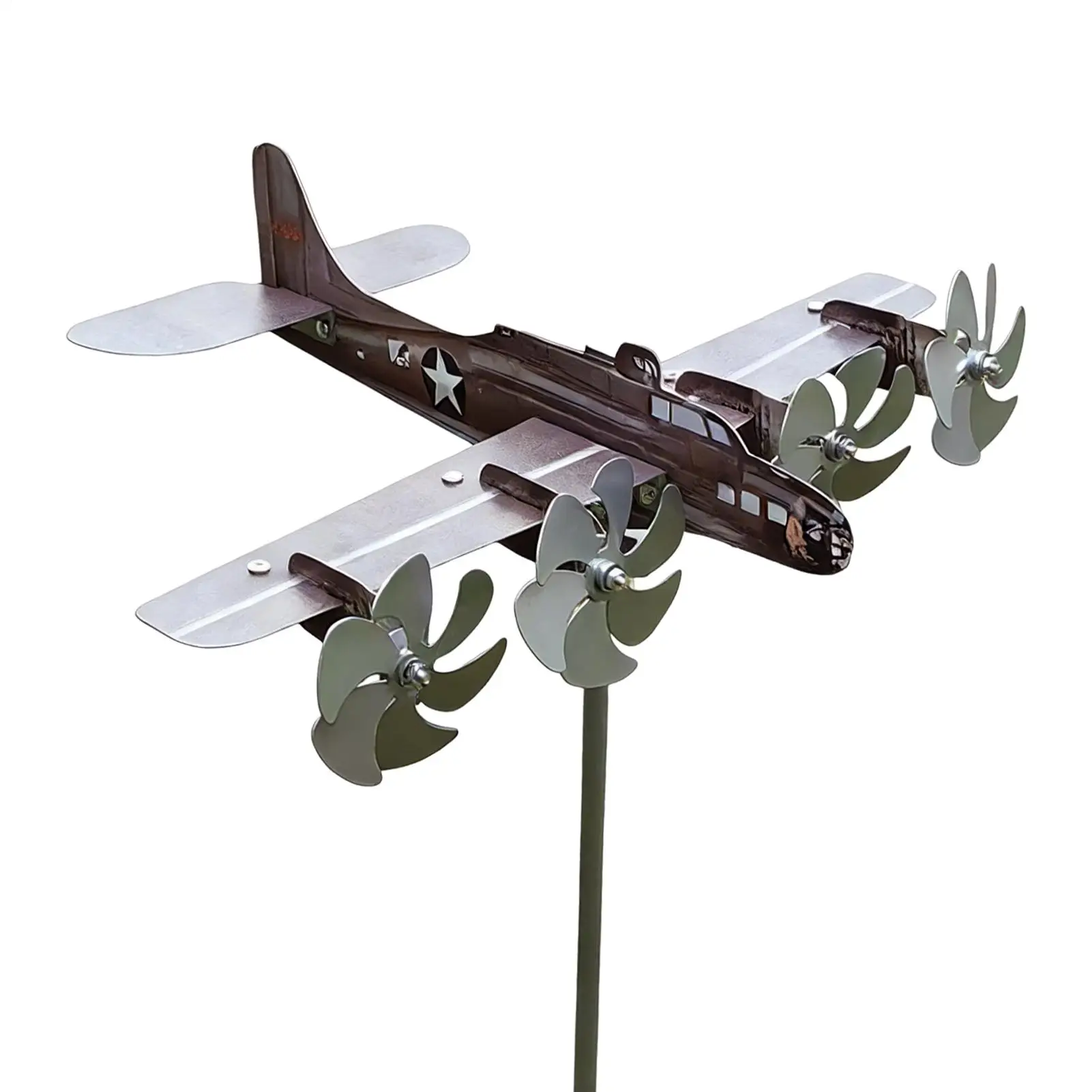 airplane-weathervane-aircraft-weather-vane-outdoor-sculpture-metal-airplane-windmill-for-aviator-aviation-lover-veterans-front