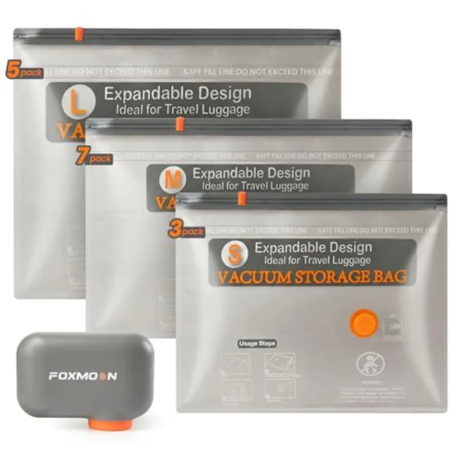 

Вакуумные пакеты для одежды с перезаряжаемым электрическим насосом, компрессионные пакеты для хранения вещей, экономящие место в багаже и чемоданах.