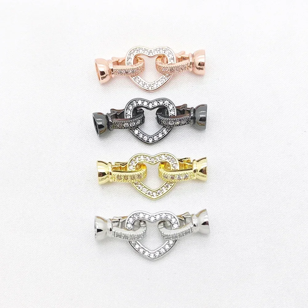 2 Pieces Connector for DIY Necklaces Bracelet Making Gold Silver Chains Round Heart Fantastic Jewelry Accessory Items Wholesale