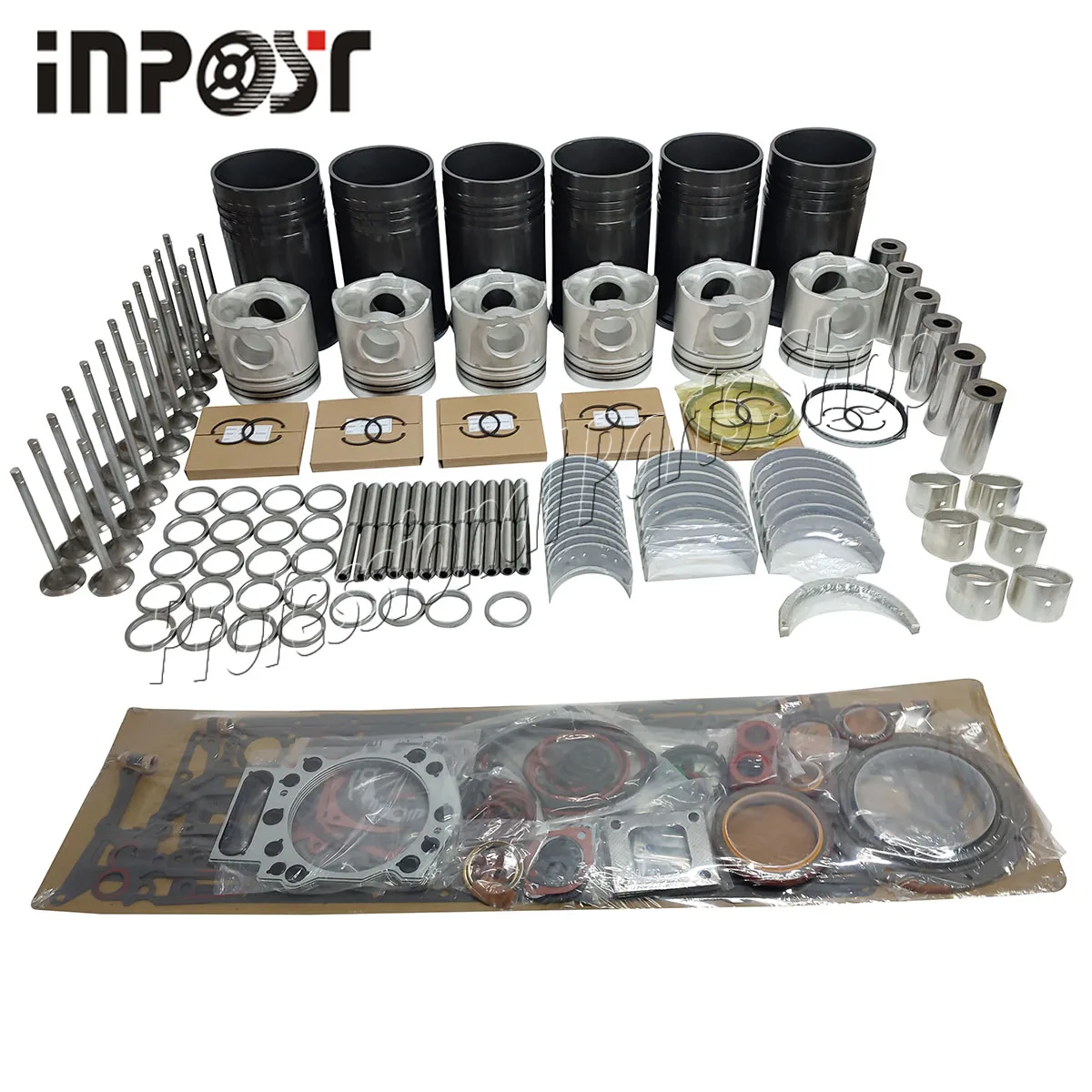 

K19 Engine Rebuild Kit Overhaul For Cummins KT19 KTA19 Liner Piston Ring Bearing Gasket (Send us engine number)