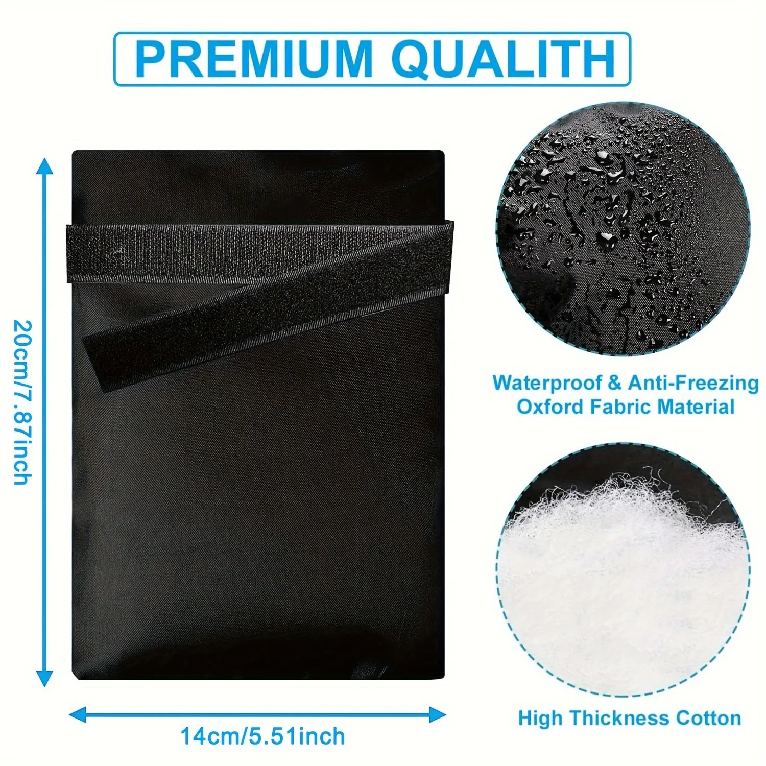 4‑Pack Modern Garden Faucet Socks, Thickened Reusable Freeze Protection Cover, Universal Fit for US & EU Thread Outdoor Taps