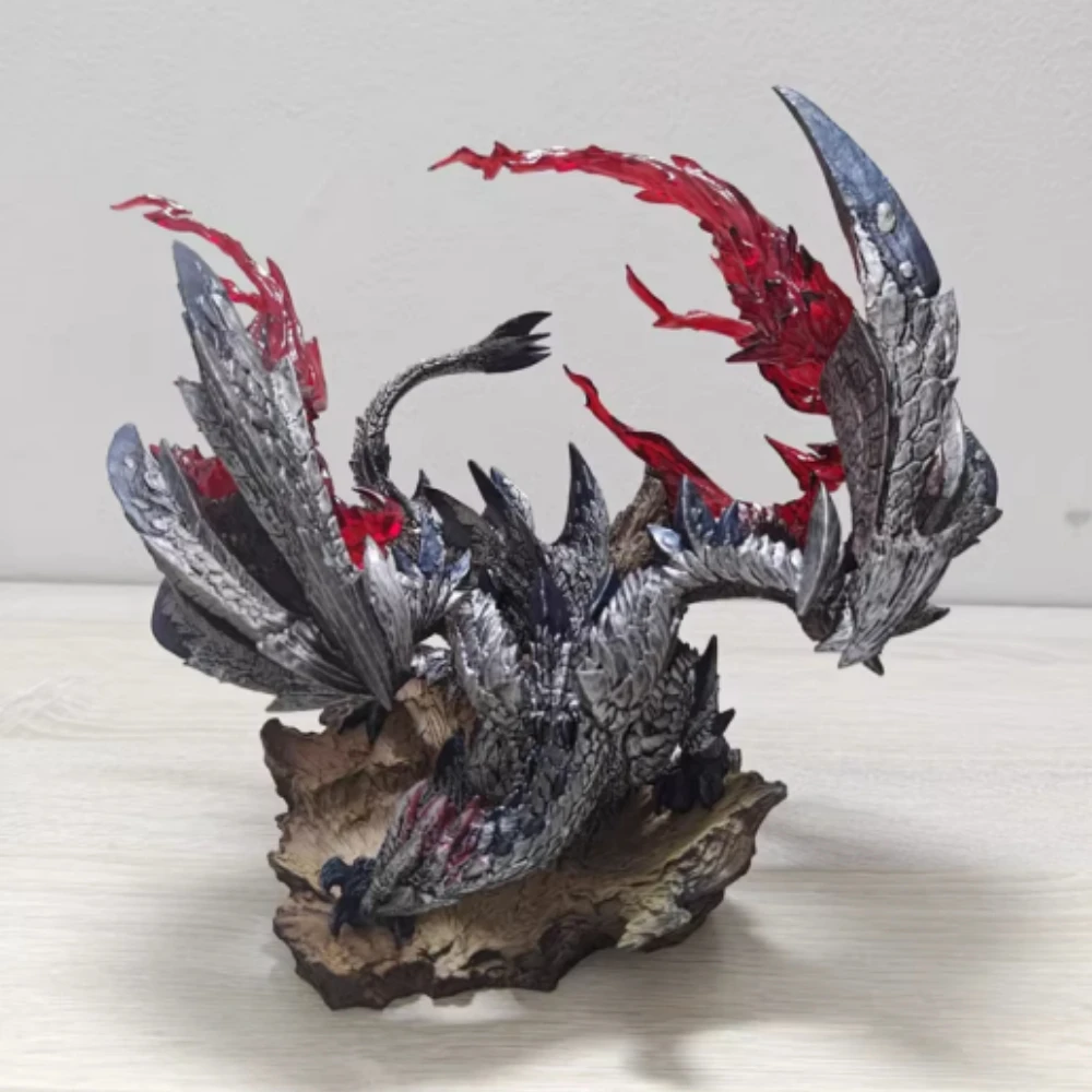 Statue Genuine Sky Comet Dragon Fury Edition Silver Winged Fierce Star Animal Hunter Model Dragon Figures Collector's Spot