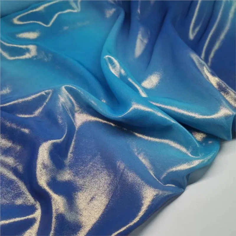 

Gradient Chiffon Bronzing Fabric Diy Hand Sewing Polyester Fashion Dress