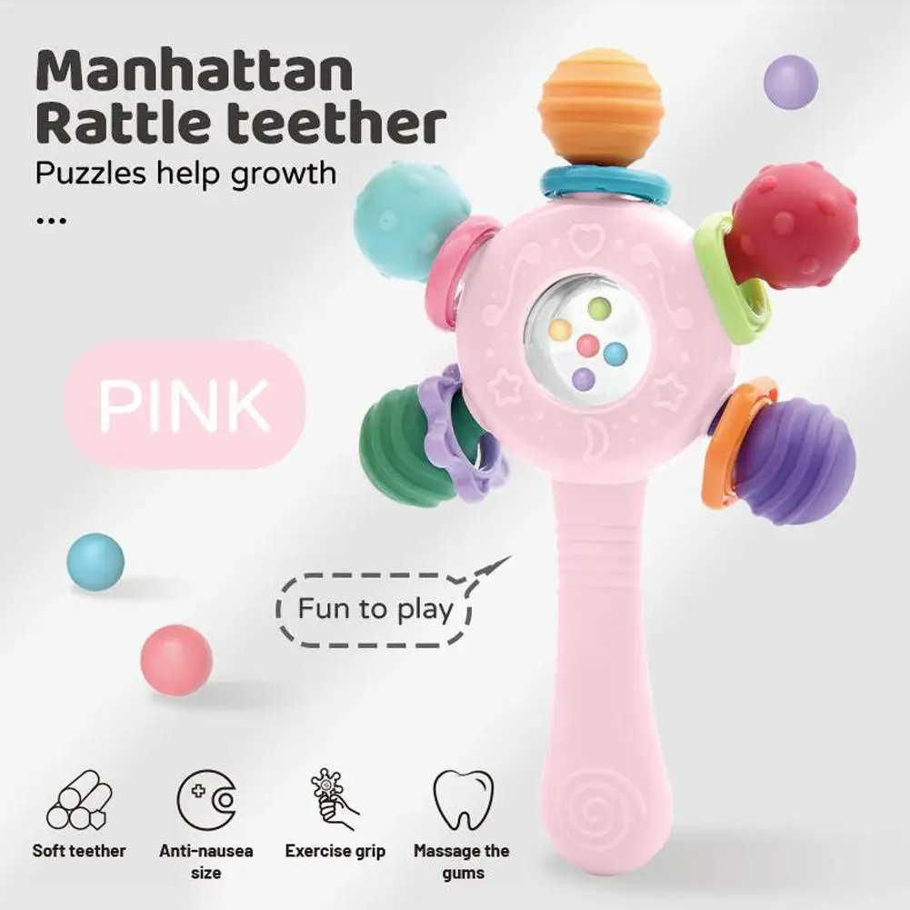 Jouets pour bébés, hochets, jouets de dentition, cloche à main pour enfants, jeux TPE de développement, jouets pour nouveau-nés, jouet à main