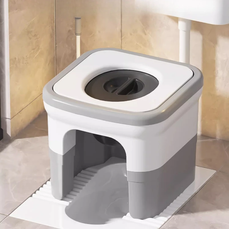 Anti-slip Commode Chair Portable Toilet Seats for Seniors & Maternity Squatting Shower Chair Home Bathroom Mobility Stool