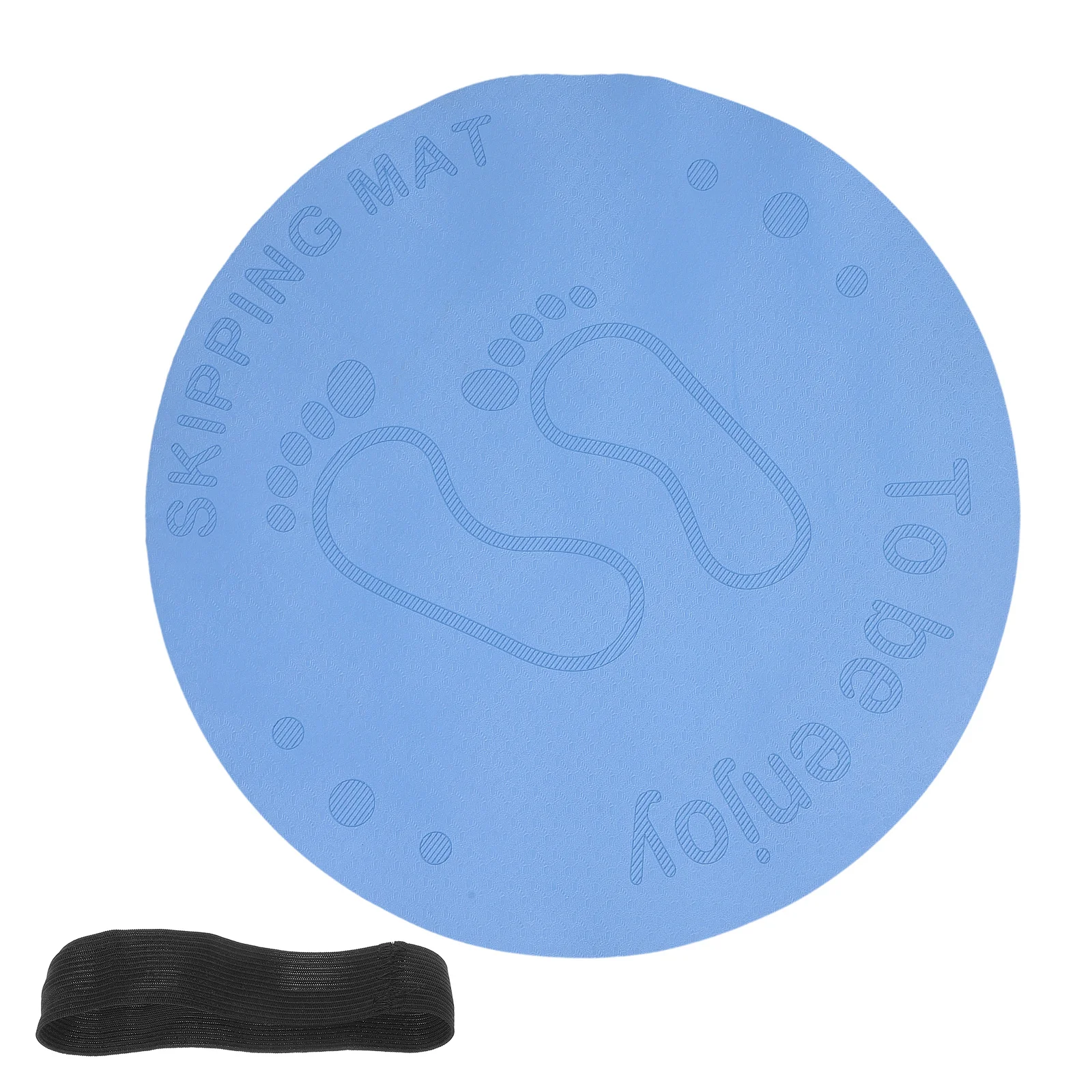 

Jump Rope Mat Round Tpe Non-Slip Shock Absorbing Soundproof Indoor Home Fitness Workout Pad for Quiet Jumping Exercise