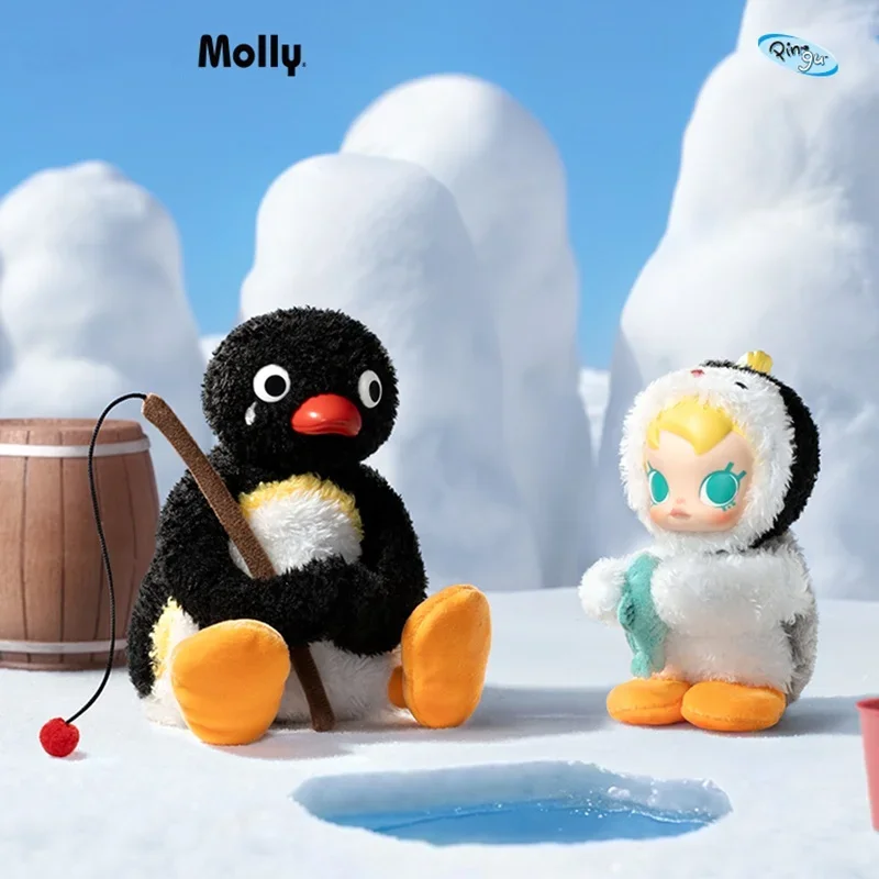 POPMART Baby Molly PINGU Happy Fishing Series Vinyl pendant Blind Box Guess Bag Mystery Box Toys Doll Anime Figure Ornaments