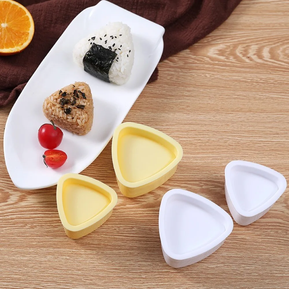 2pcs/setFood Grade Triangle Onigiri Mold Set Japanese Sushi Rice Ball Maker DIY Cooking Mould Easy Operation Kids Kitchen Baking