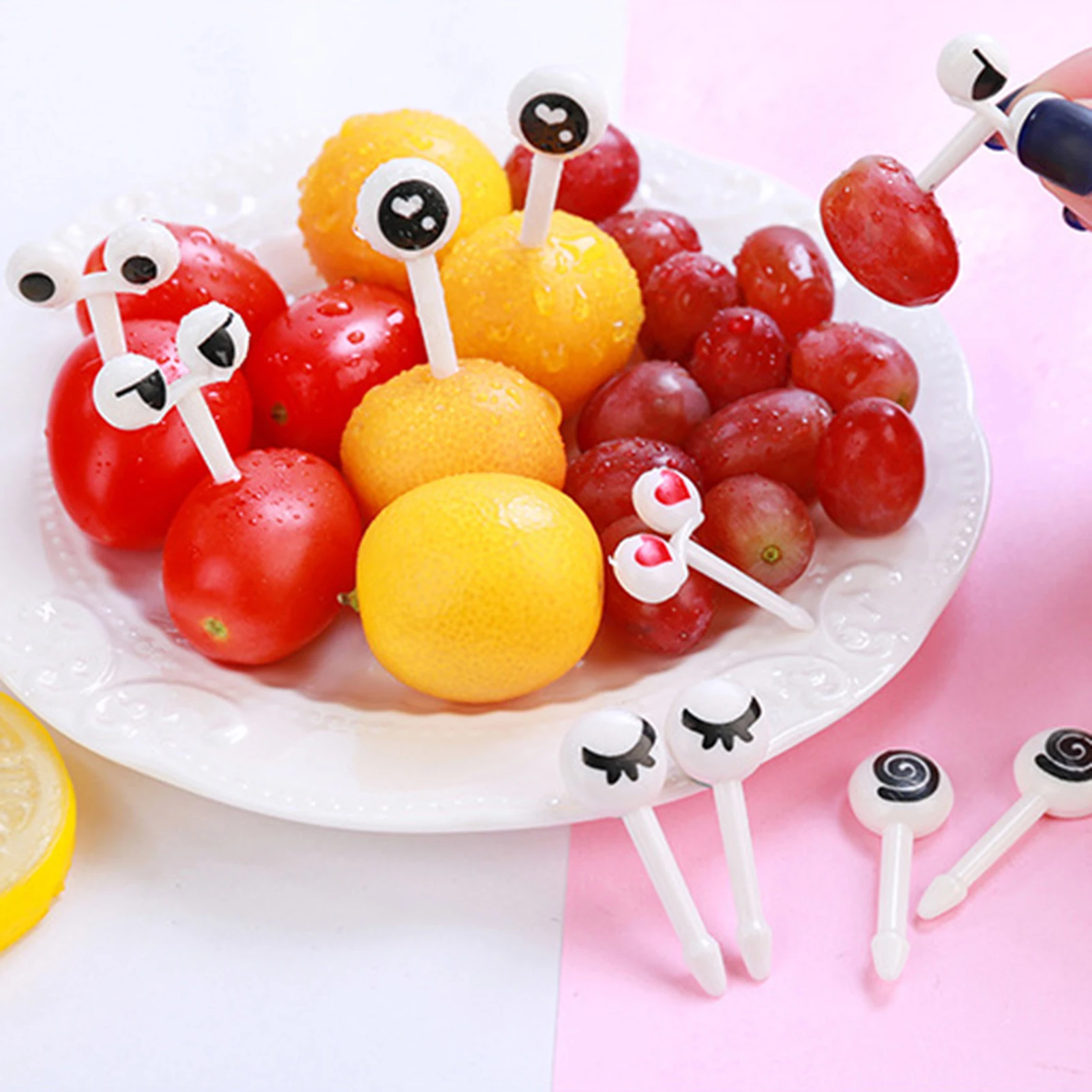 Cartoon Fruit Fork Toothpicks Cute Animal Food Selection Mini Bento Box Lunch Box Decoration Children's Food Supplement Tool