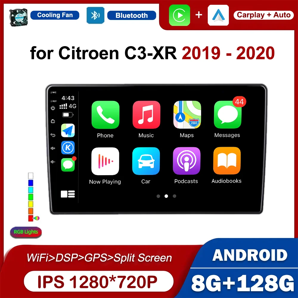 

9 inch for Citroen C3-XR 2019 - 2020 Android OS GPS Navi Car Radio Audio Multimedia Player Wireless Carplay Auto Accessories 4G