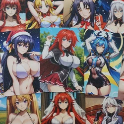 40 sztuk/zestaw postaci AI DxD oszronionych papierowych kartek licealnych bożonarodzeniowych krowich Bikini w kostiumie Anime Waifu karta kolekcji