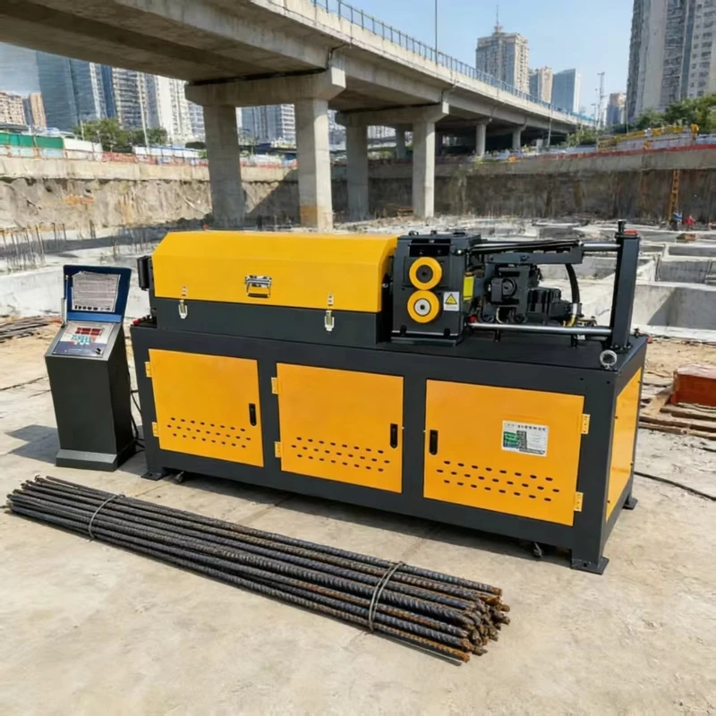 Energy Saving CNC Rebar Straightener Cutting Machine High Precision Hydraulic Steel Rod Processor