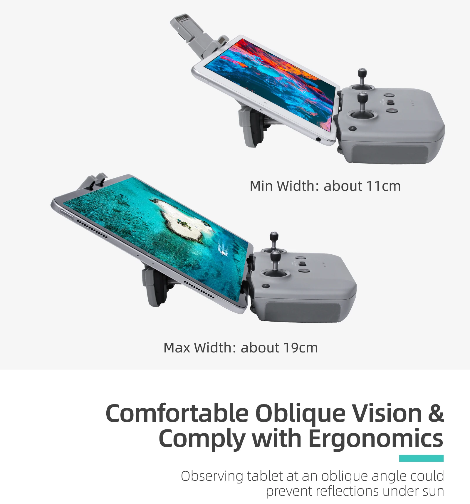 Có Thể Gấp Lại Được Mở Rộng Chân Đế Cho DJI Mavic Air 2/ 2S Mini 2 RC-N1 Điều Khiển Từ Xa Máy Tính Bảng Điện Thoại IPAD giá Đỡ Máy Bay Không Người Lái Phụ Kiện